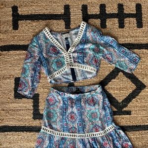 Matching Crop Top and Skirt